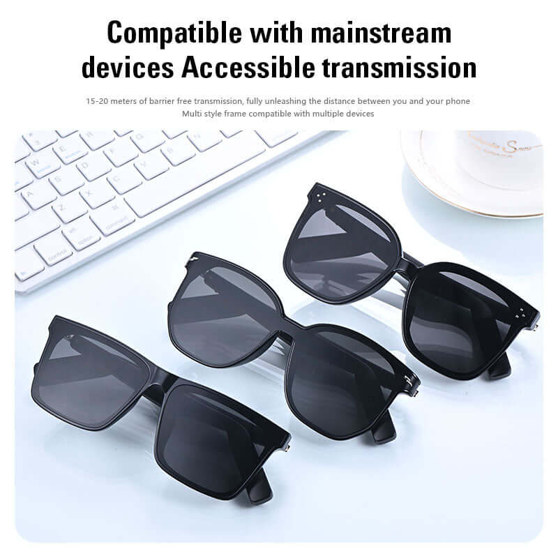 Smart Bluetooth Audio Glasses - 360° surround sound, Hands-Free Calling, Voice Assistant, Long Battery, UV400 resists ultraviolet rays - YWT