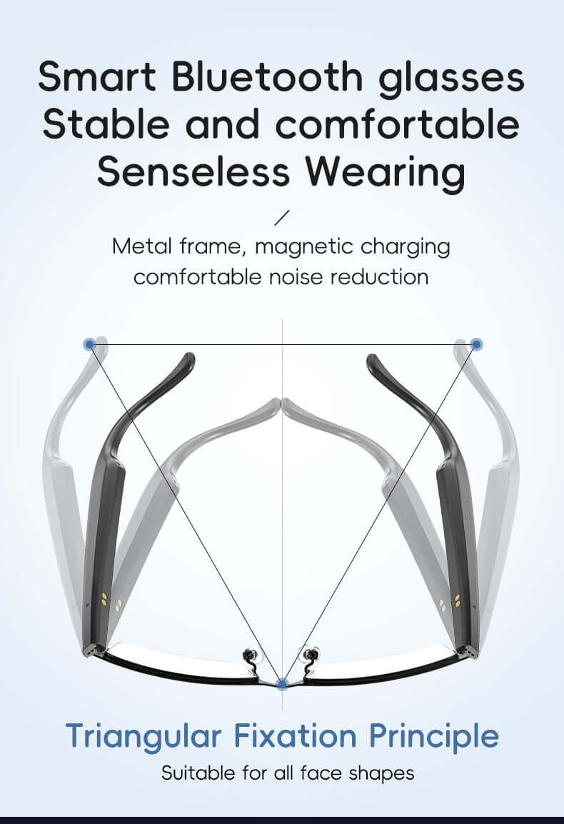 YWT translation glasses - triangular fixation principle, suitable for all face shapes