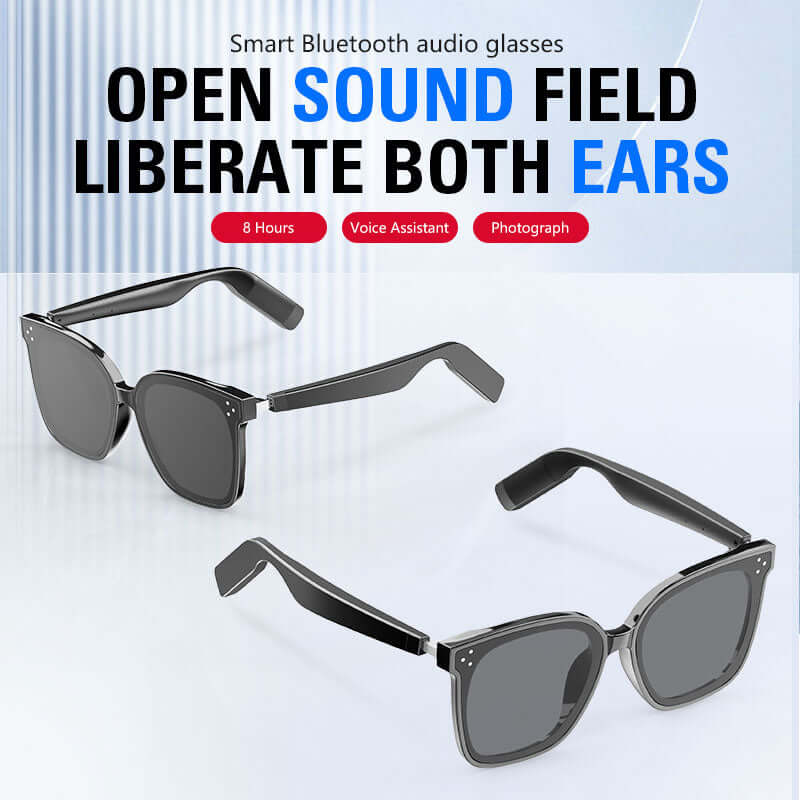 Smart Bluetooth Audio Glasses - 360° surround sound, Hands-Free Calling, Voice Assistant, Long Battery, UV400 resists ultraviolet rays - YWT