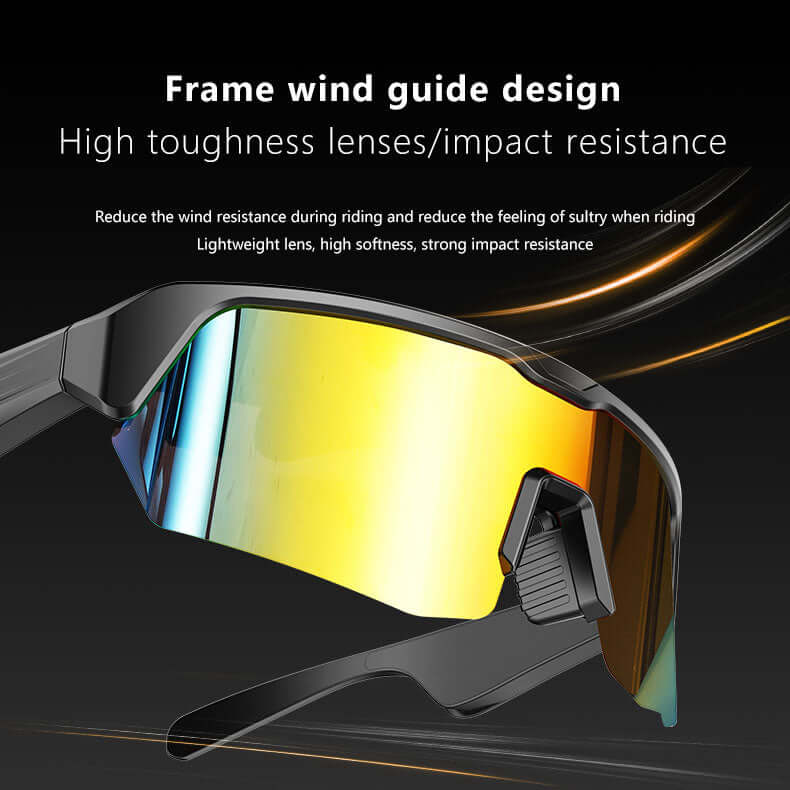 YJ006 sport sunglasses - frame wind guide design - YWT