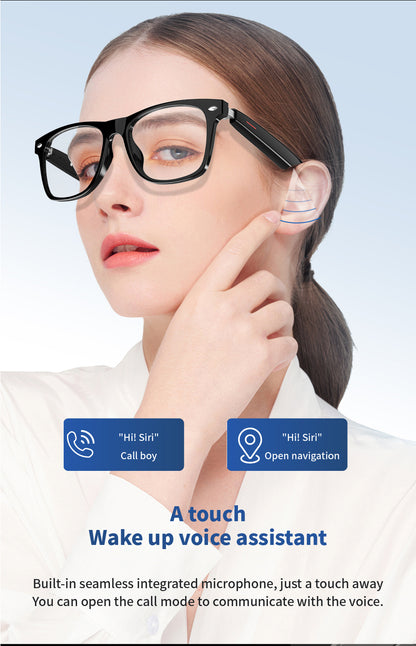 E13 audio glasses - simple touch to wake up voice assistant - YWT